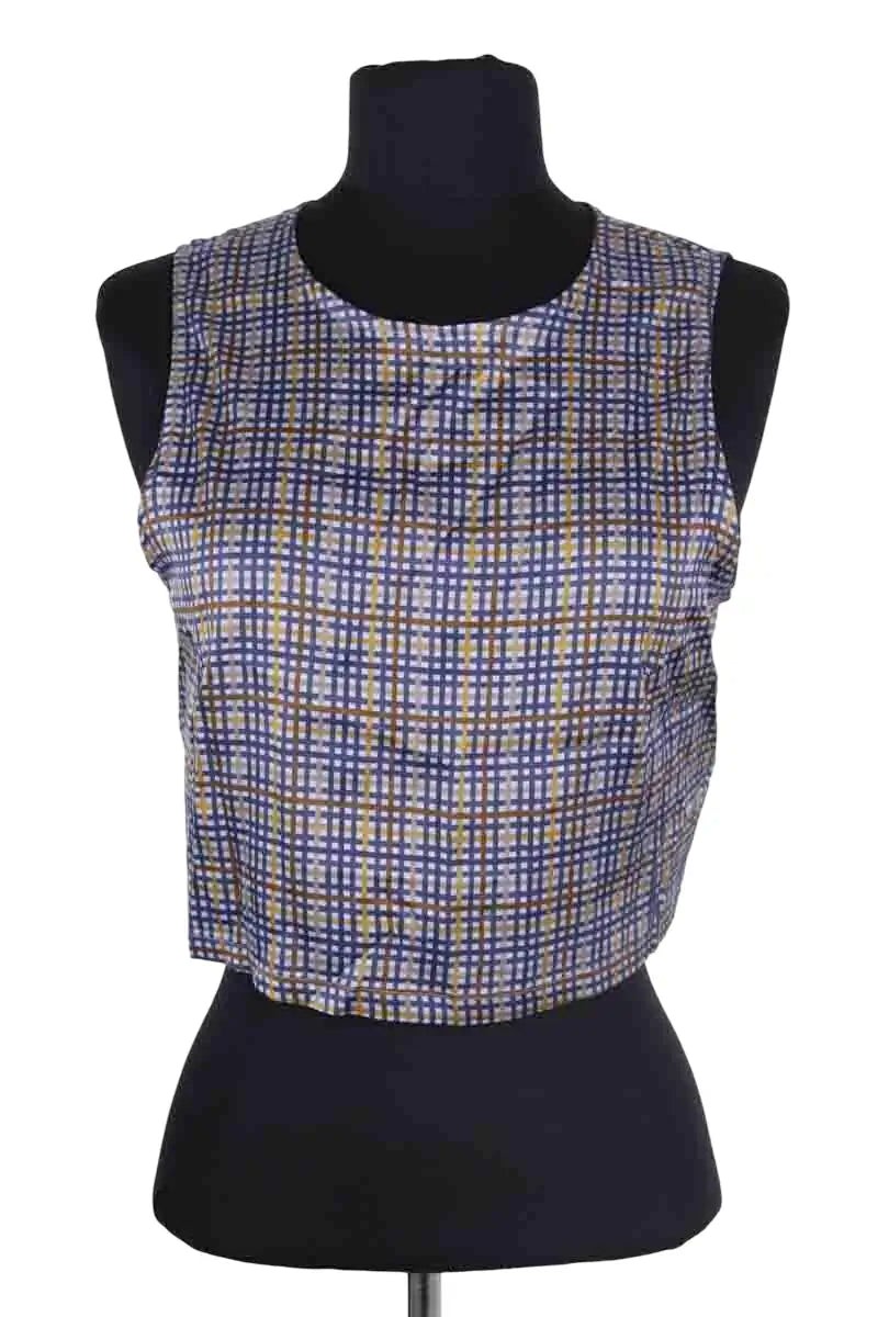 Top sans manche Sessun Laou Bleu en Viscose, taille XS - Seconde Main