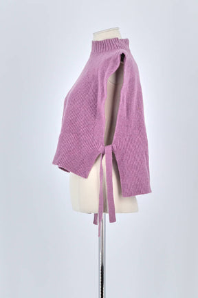 Top sans manche Sessun Rose en Laine