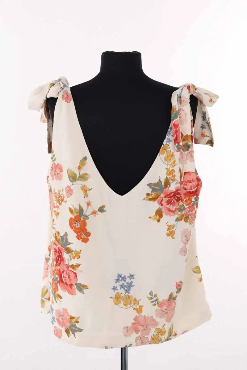 Top sans manche Sézane Beige en Coton