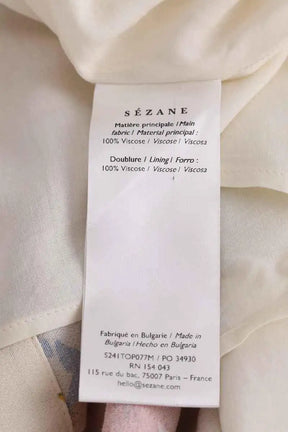 Top sans manche Sézane Beige en Coton
