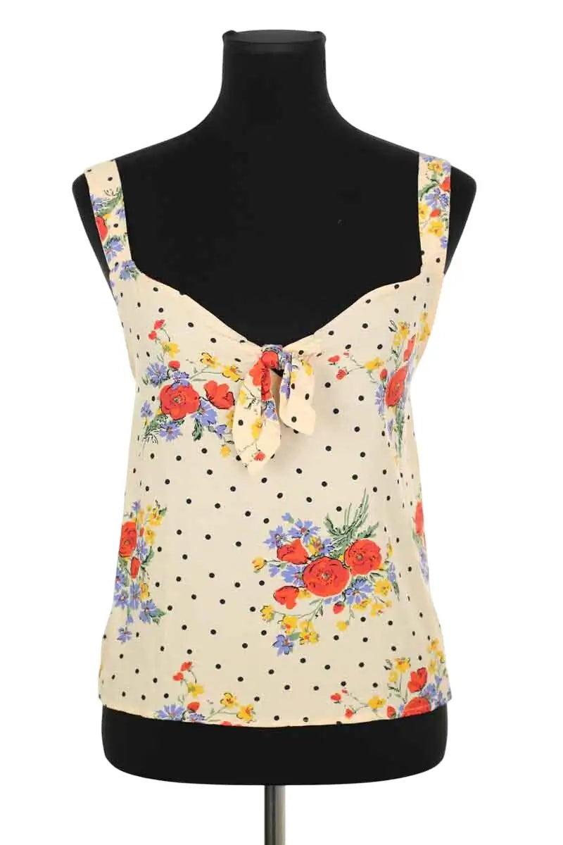 Top sans manche Sézane Beige en Viscose, taille XS - Seconde Main