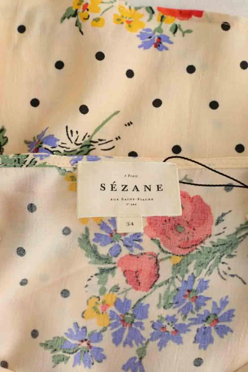 Top sans manche Sézane Beige en Viscose