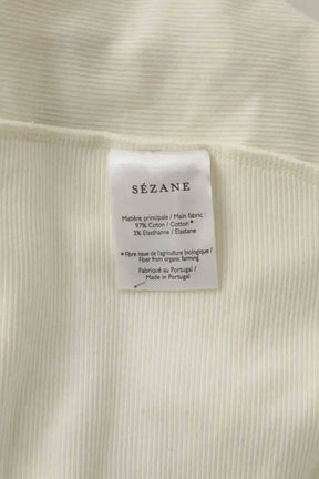 Top sans manche Sézane Blanc en Coton