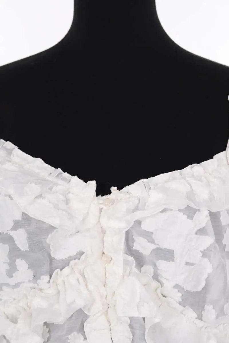 Top sans manche Sézane Blanc en Coton