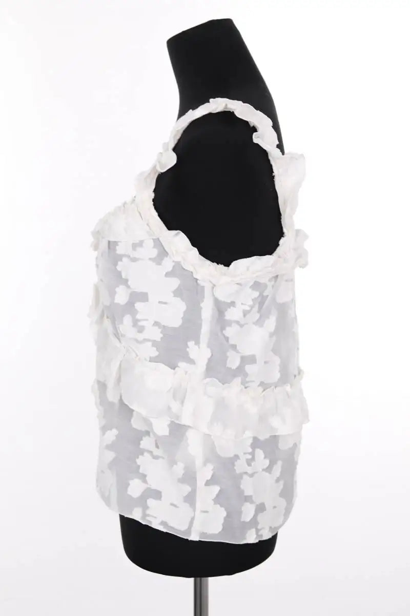 Top sans manche Sézane Blanc en Coton