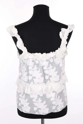 Top sans manche Sézane Blanc en Coton