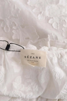 Top sans manche Sézane Blanc en Coton