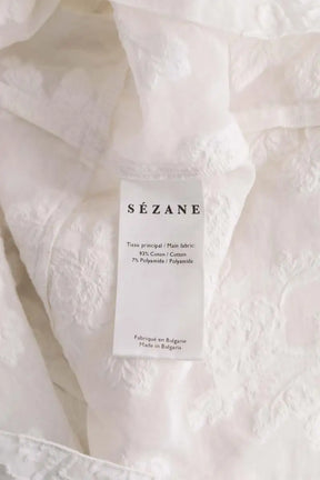 Top sans manche Sézane Blanc en Coton