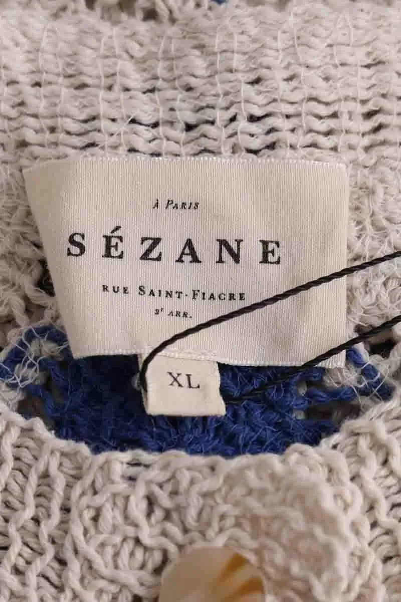 Top sans manche Sézane Blanc en Coton