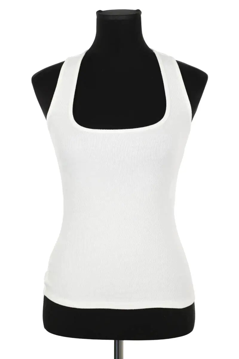 Top sans manche Sézane Blanc en Coton, taille XXS - Seconde Main
