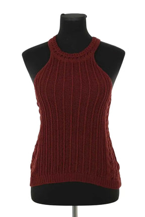 Top sans manche Sézane Bordeaux en Coton, taille XS - Seconde Main