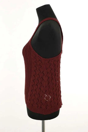 Top sans manche Sézane Bordeaux en Coton