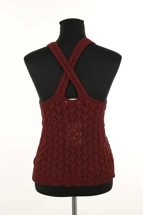 Top sans manche Sézane Bordeaux en Coton