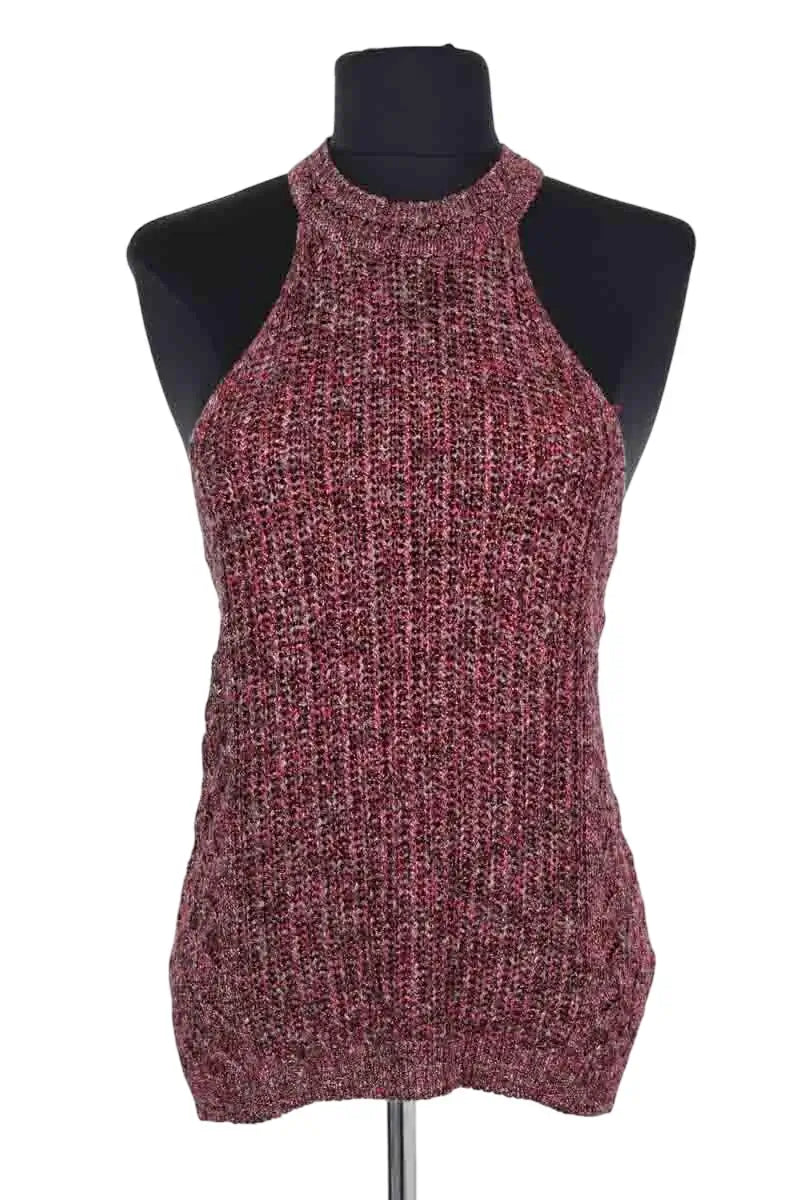 Top sans manche Sézane Bordeaux en Viscose, taille XS - Seconde Main