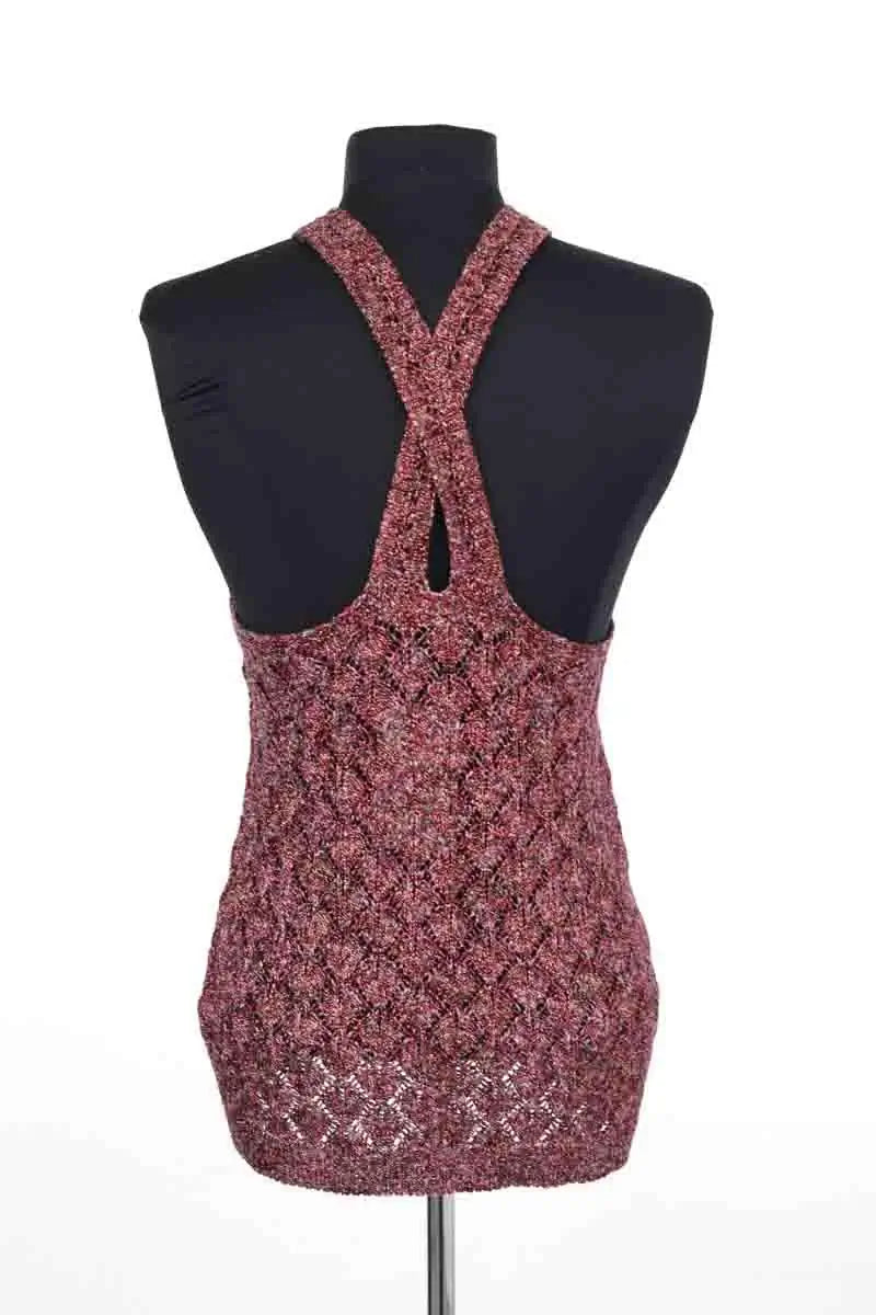 Top sans manche Sézane Bordeaux en Viscose