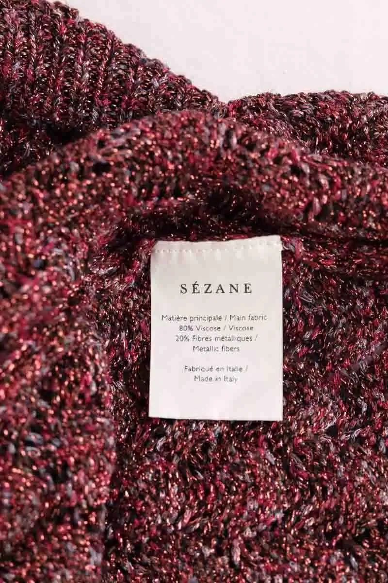 Top sans manche Sézane Bordeaux en Viscose