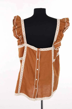 Top sans manche Sézane Camel en Coton