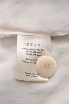 Top sans manche Sézane Ecru en Lin
