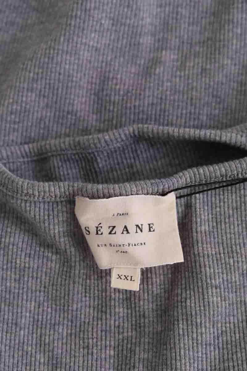 Top sans manche Sézane Gris en Coton