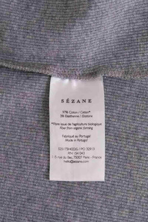 Top sans manche Sézane Gris en Coton