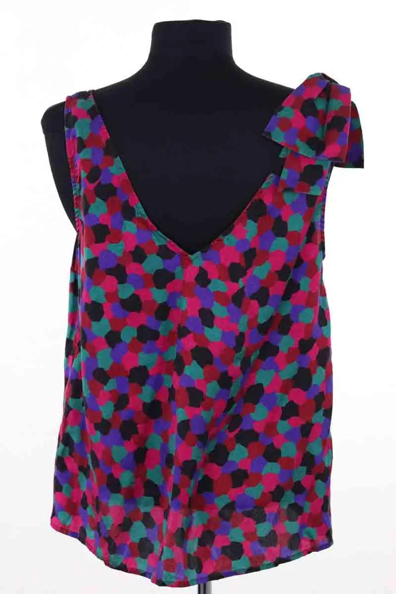 Top sans manche Sézane Multicolore en Soie