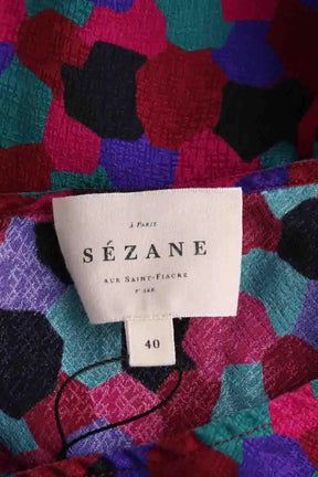 Top sans manche Sézane Multicolore en Soie