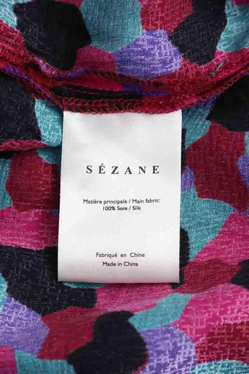 Top sans manche Sézane Multicolore en Soie