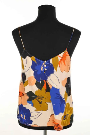 Top sans manche Sézane Multicolore en Soie