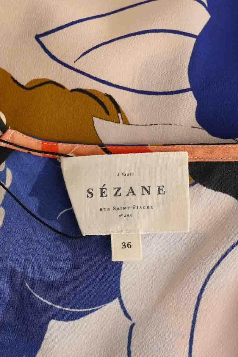 Top sans manche Sézane Multicolore en Soie