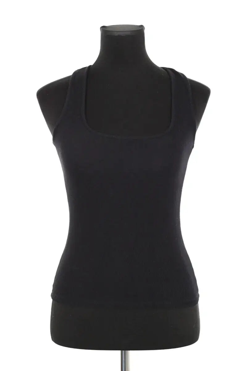 Top sans manche Sézane Noir en Coton, taille XXS - Seconde Main