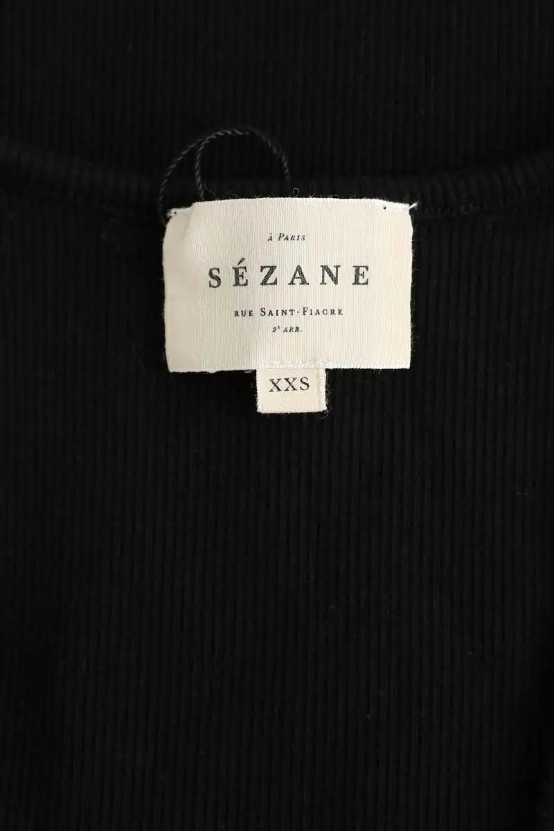 Top sans manche Sézane Noir en Coton