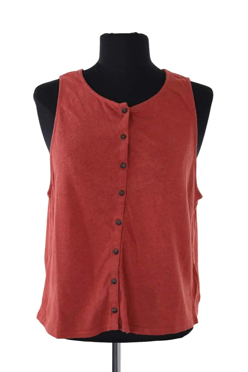 Top sans manche Sézane Rouge en Coton, taille XXL - Seconde Main