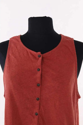 Top sans manche Sézane Rouge en Coton