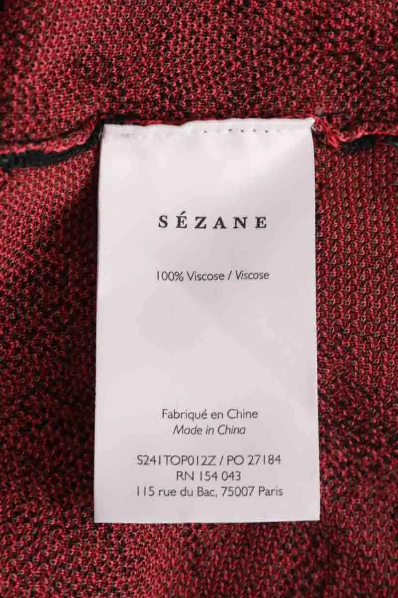 Top sans manche Sézane Rouge en Viscose