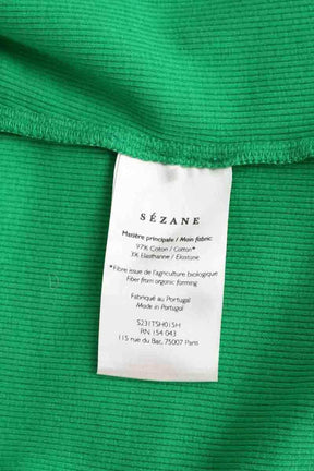 Top sans manche Sézane Vert en Coton