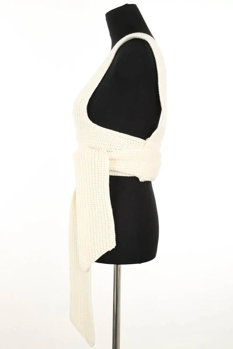 Top sans manche Simonett Blanc en Coton