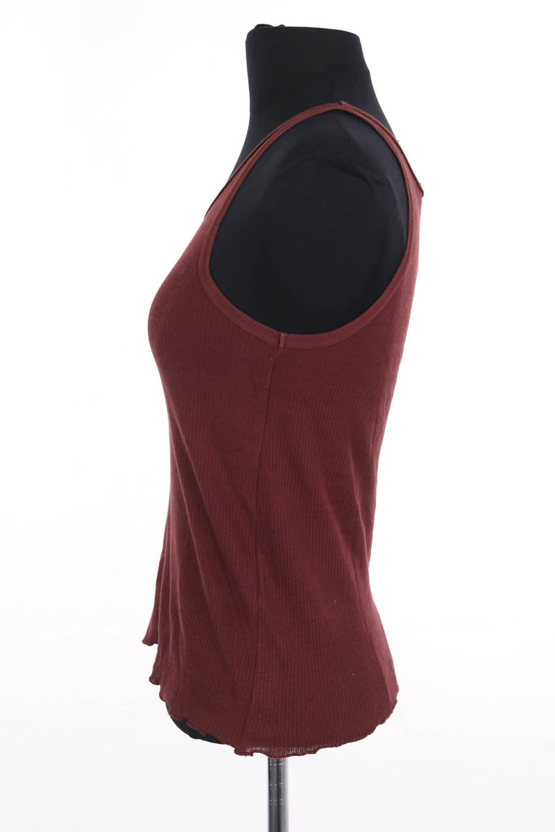 Top sans manche Soeur Bordeaux en Coton
