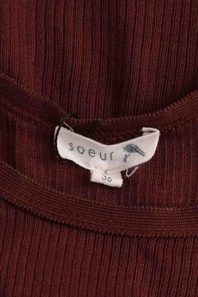 Top sans manche Soeur Bordeaux en Coton