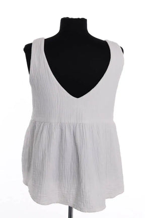 Top sans manche Songe Lab Blanc en Coton