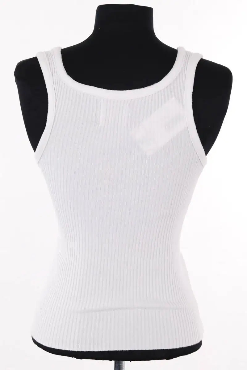 Top sans manche Songe Lab Blanc en Viscose