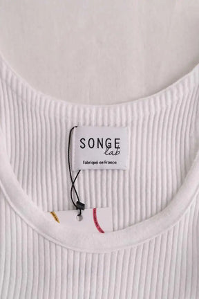Top sans manche Songe Lab Blanc en Viscose