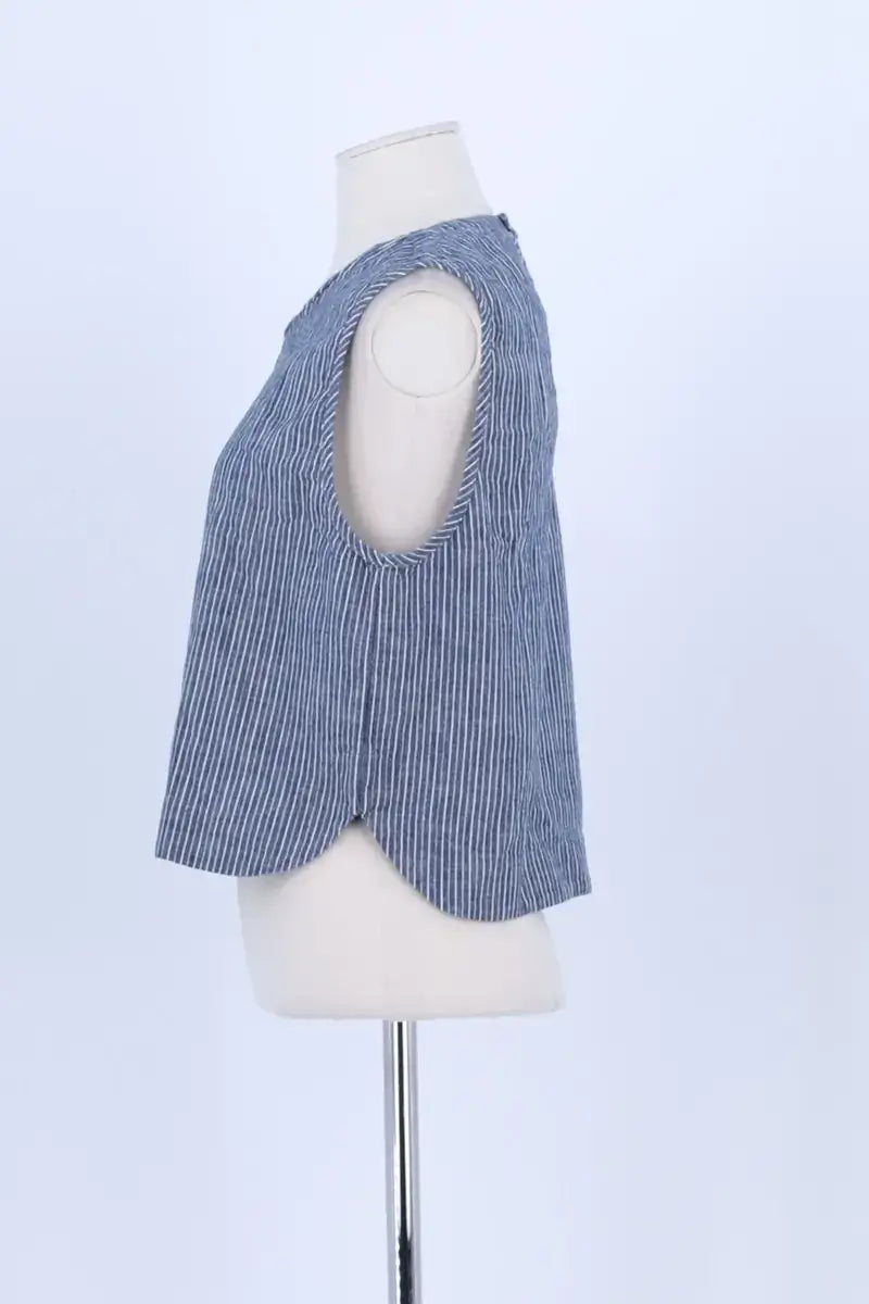 Top sans manche Songe Lab Bleu en Coton