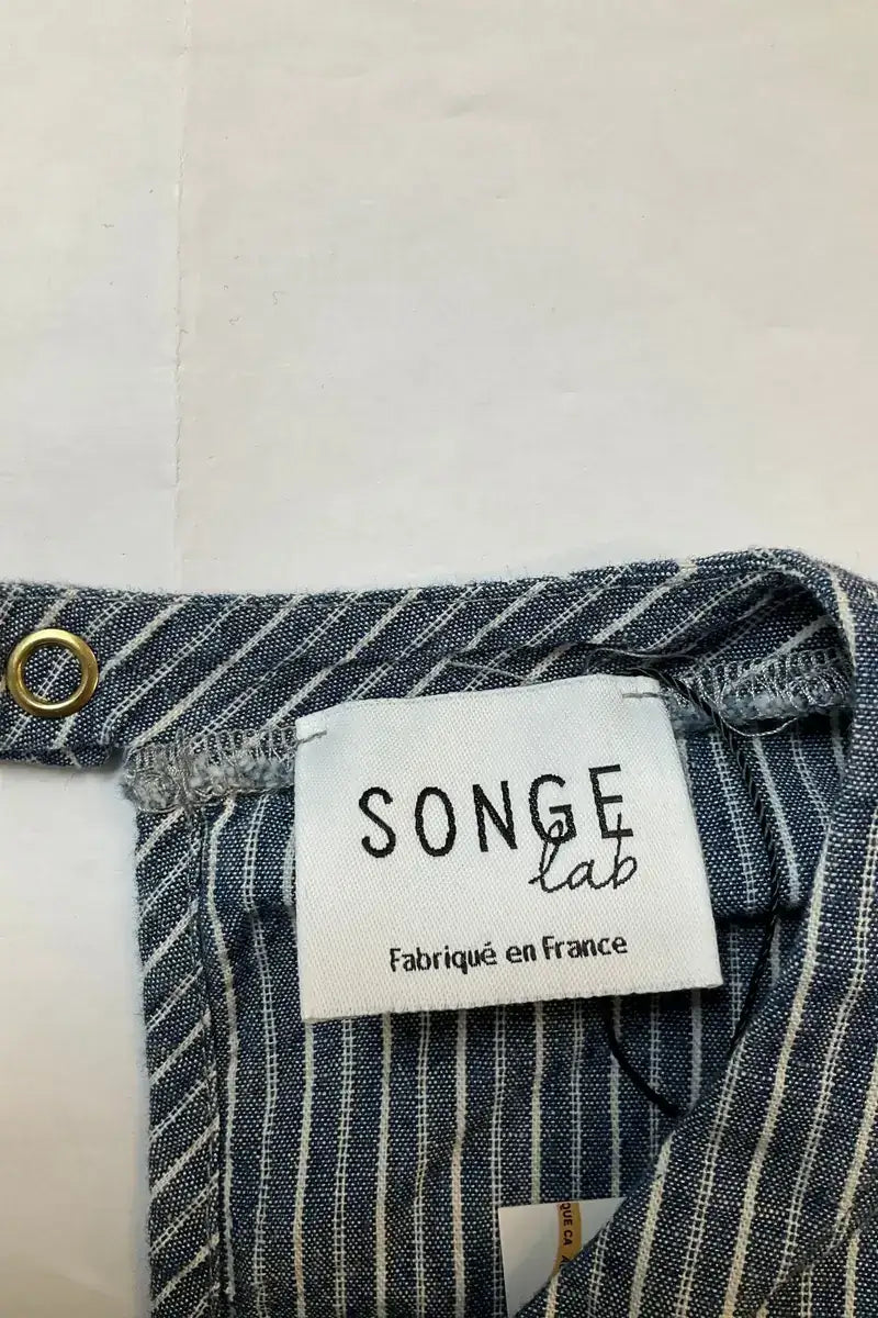 Top sans manche Songe Lab Bleu en Coton