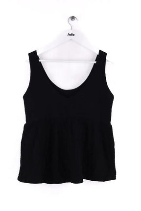 Top sans manche Songe Lab Noir en Coton