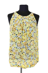 Top sans manche Tara Jarmon Jaune en Soie, taille S - Seconde Main