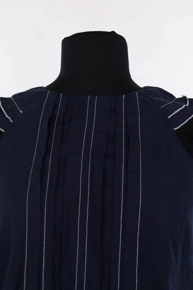Top sans manche Tara Jarmon Marine en Coton