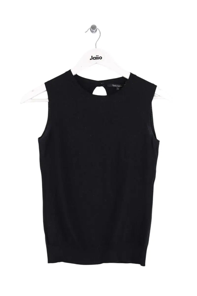 Top sans manche Tara Jarmon Noir en Coton, taille S - Seconde Main