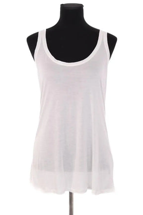 Top sans manche The Kooples Blanc en Coton, taille L - Seconde Main