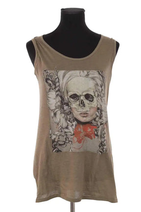 Top sans manche The Kooples Kaki en Coton, taille M - Seconde Main