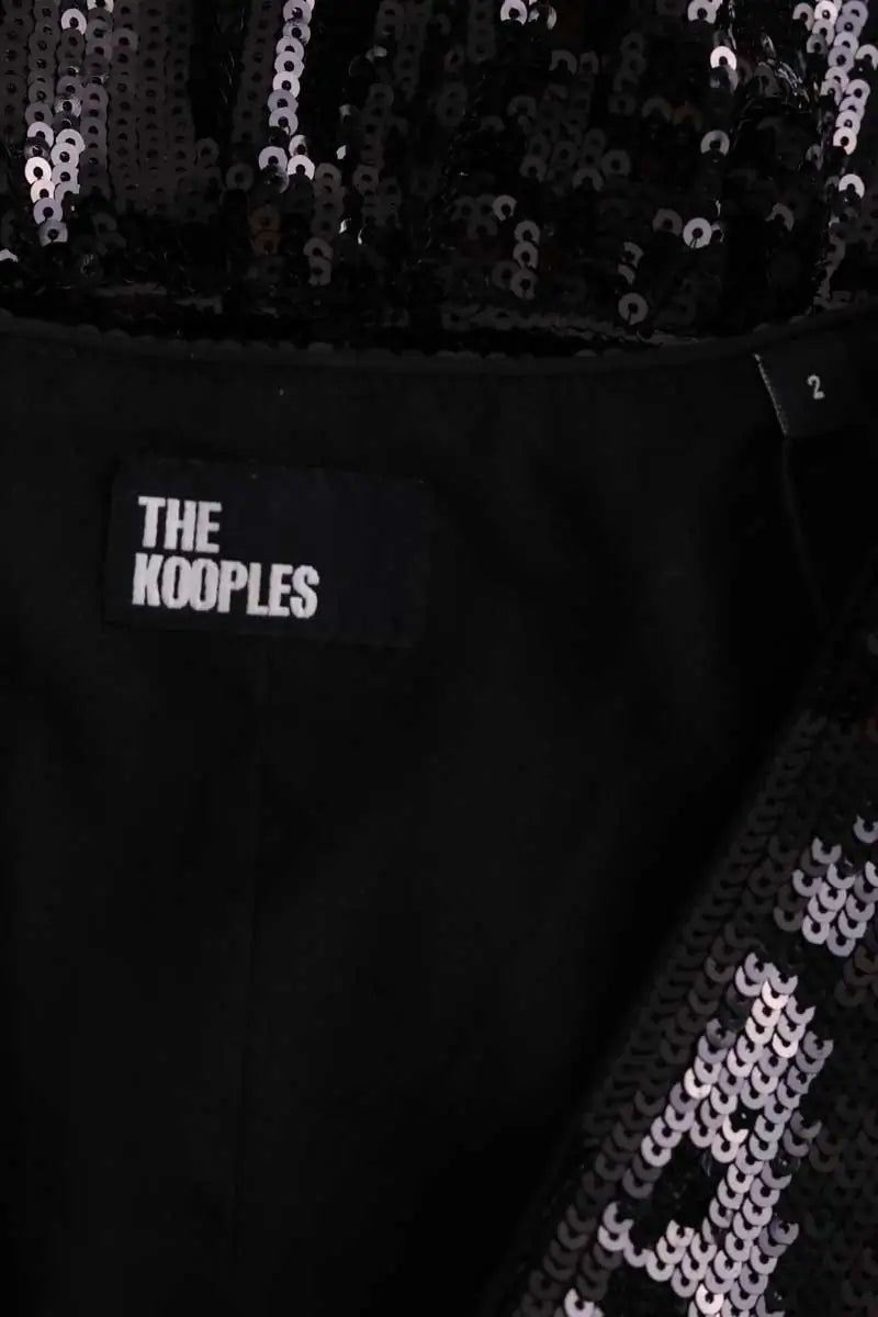 Top sans manche The Kooples Noir en Paillettes